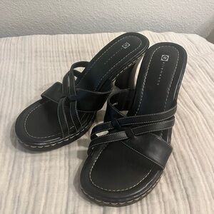 Ellemenno Black Strappy Heels